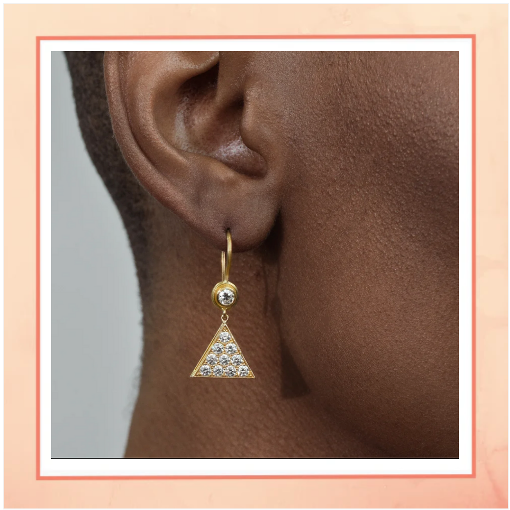 Pyramid Drop Earrings