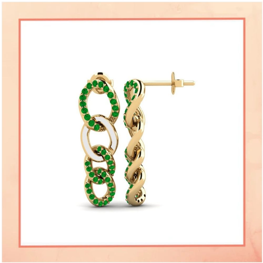 Green Link Earrings