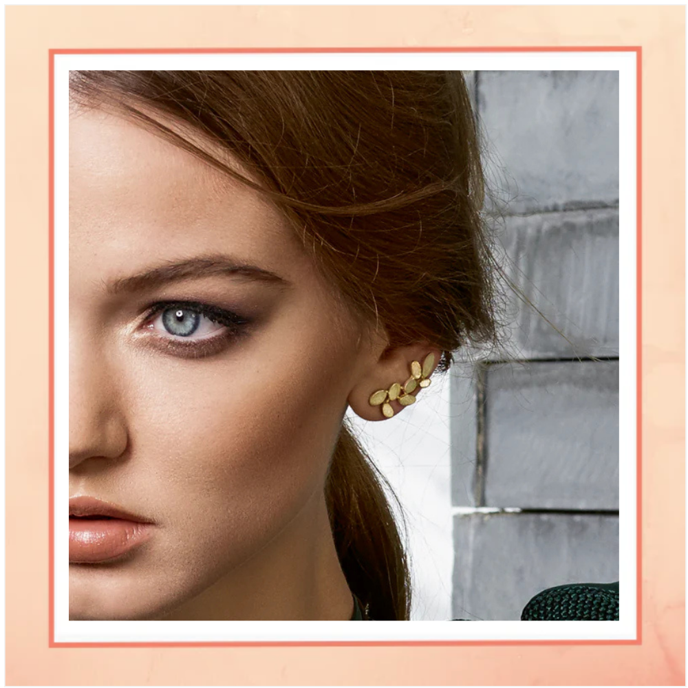 Golden Autumn Leaf Earrings