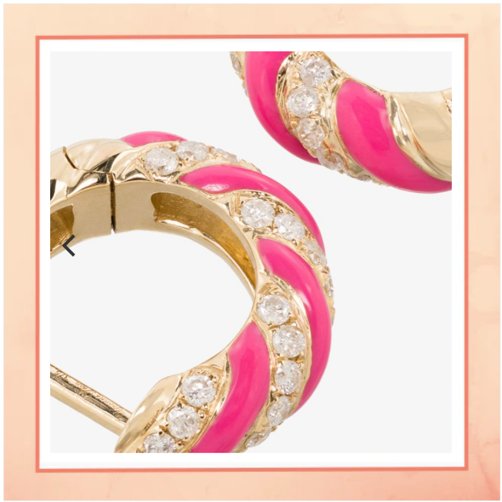 Pink & Gold Tiny Hoops