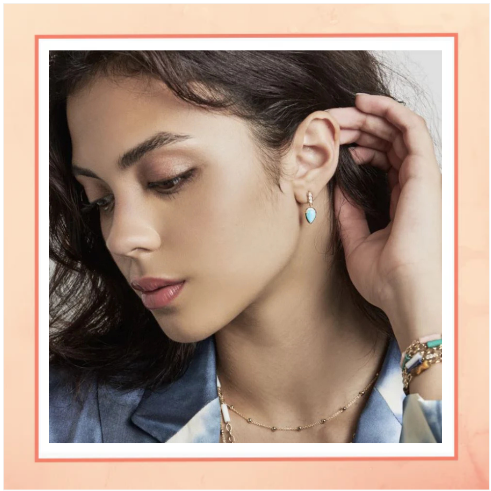Delicate Turquoise Drop Earrings