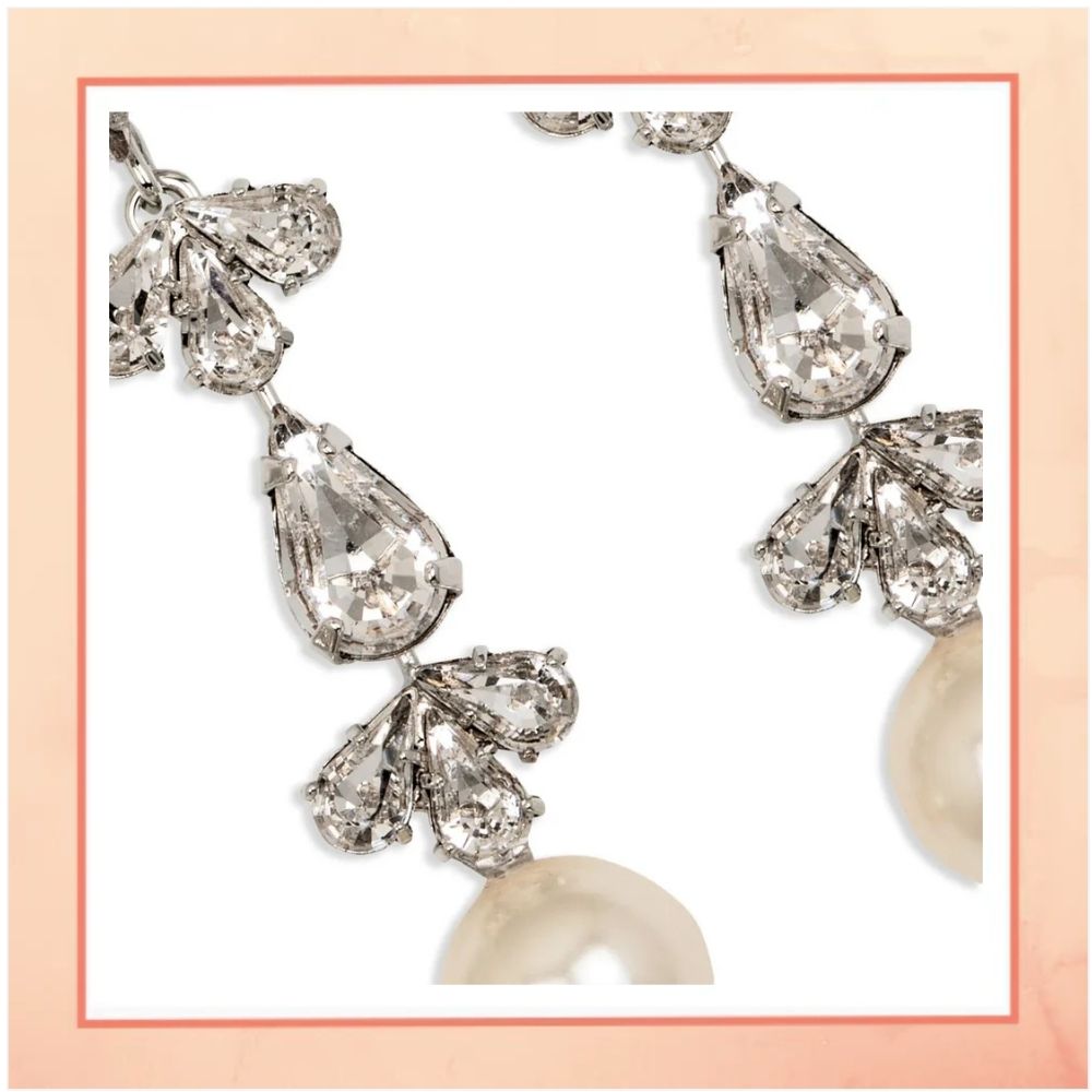 Long Earring with Pearl Drop