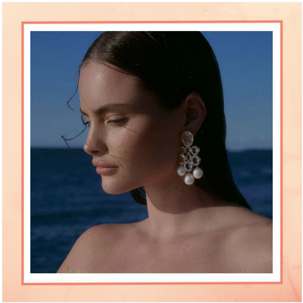 Waterfall of Pearls & Diamonds Earrings