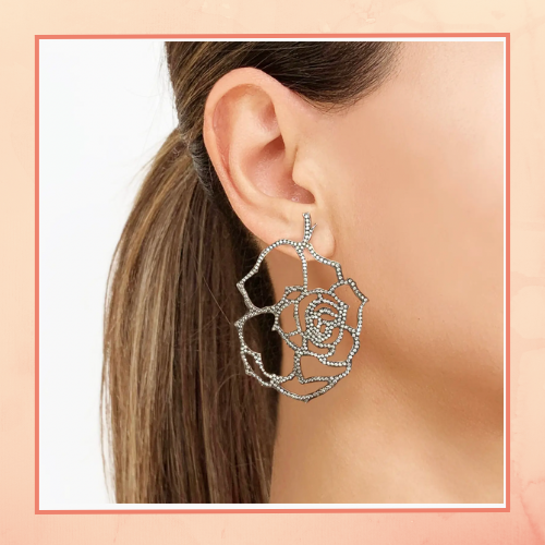 Black Rose Earrings