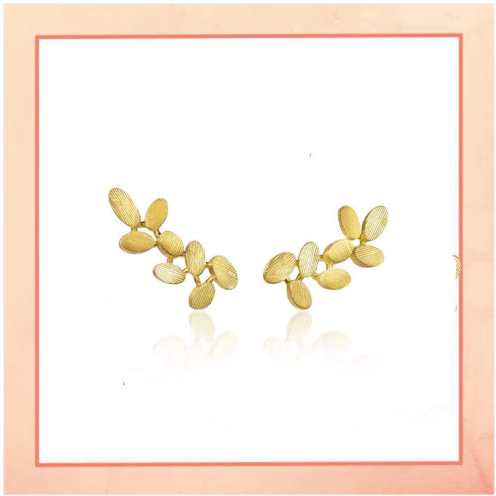 Golden Autumn Leaf Earrings