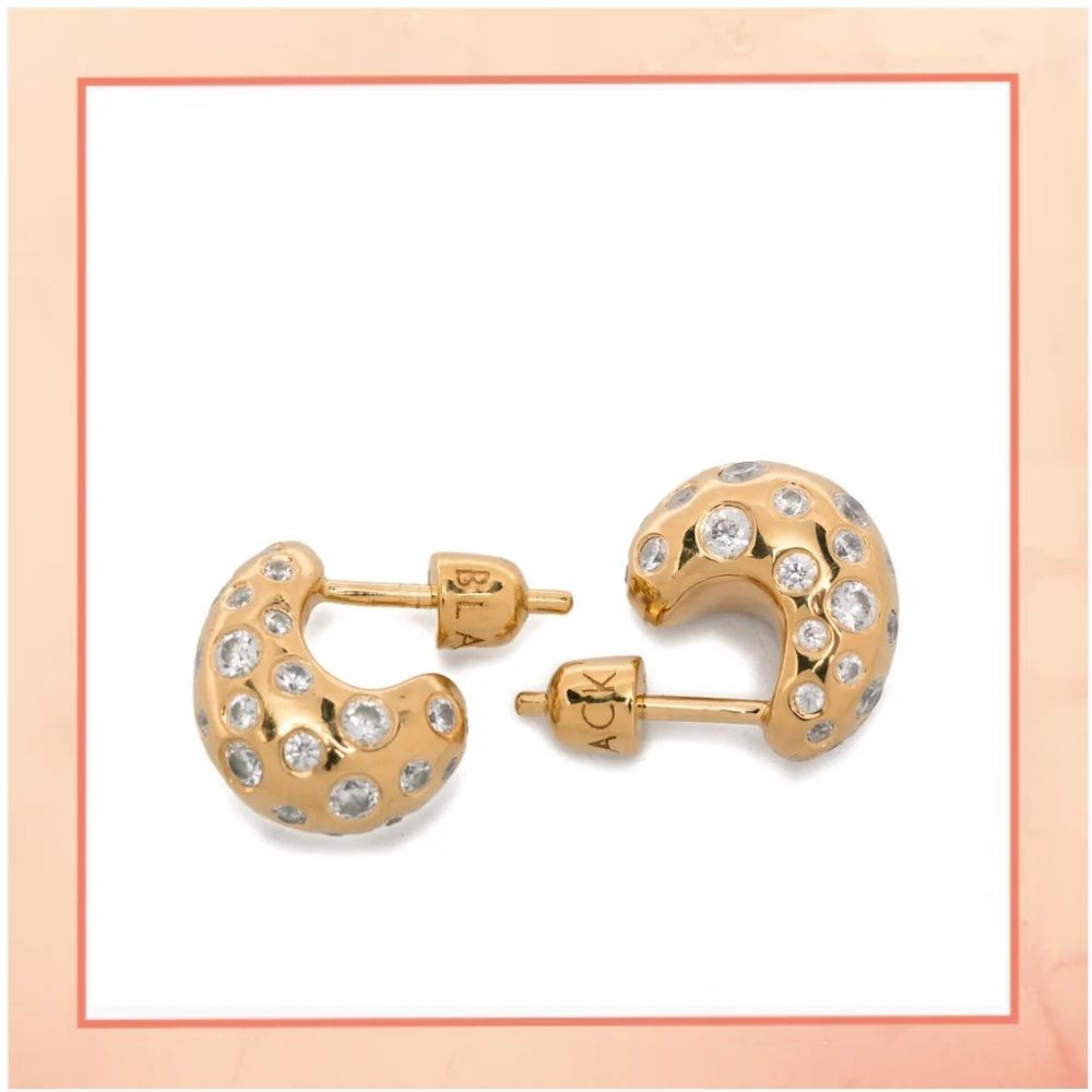 Stars on Moon Earrings