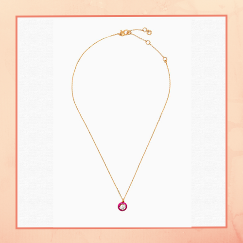 Pink Enamel Necklace
