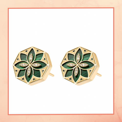 Mosaic Malachite Earrings