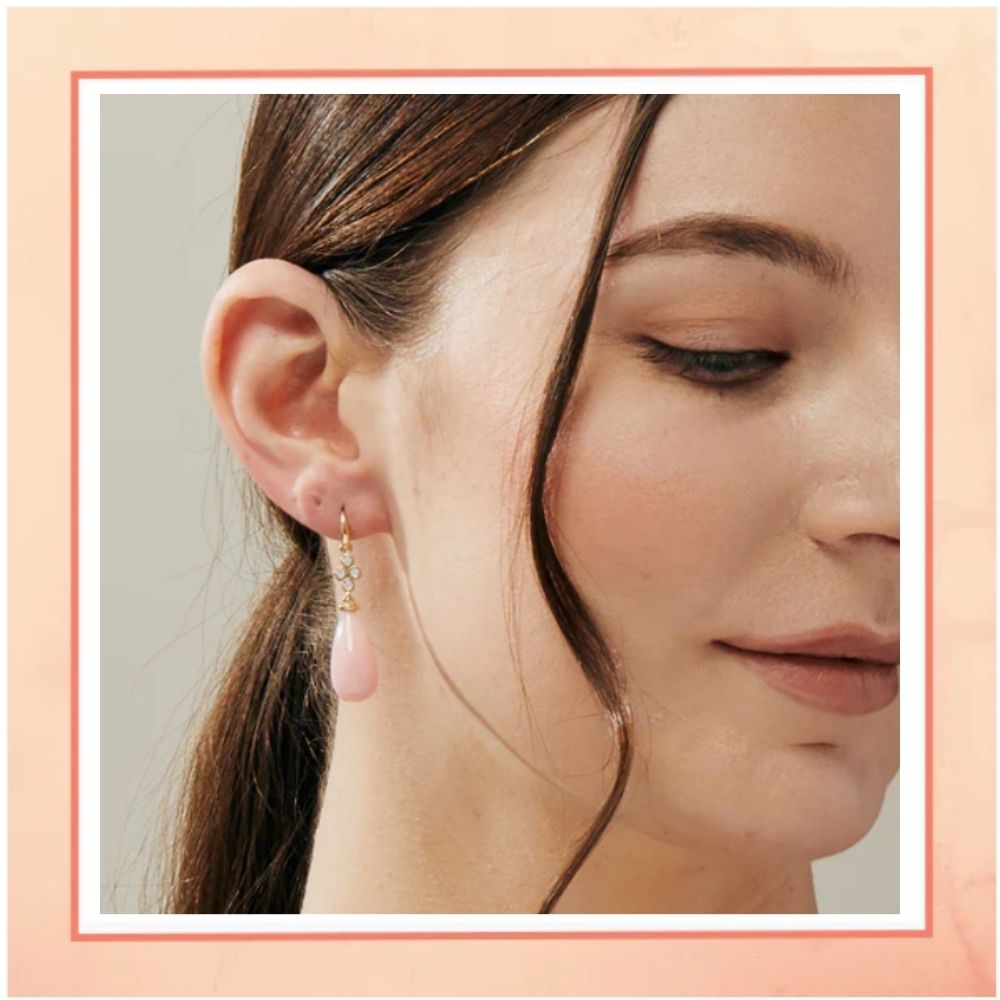 Peach Drop Earrings