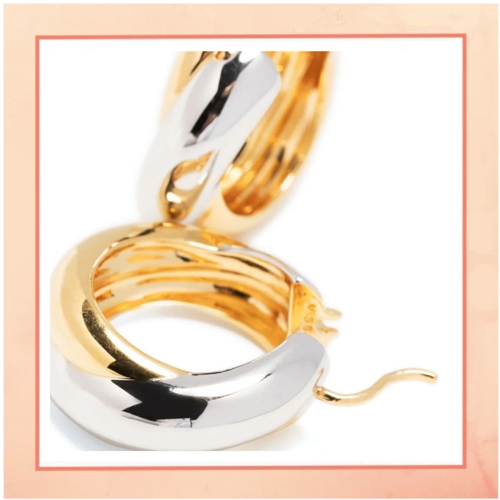 Dual Tone Bali Earrings