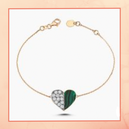 Malachite Heart Bracelet