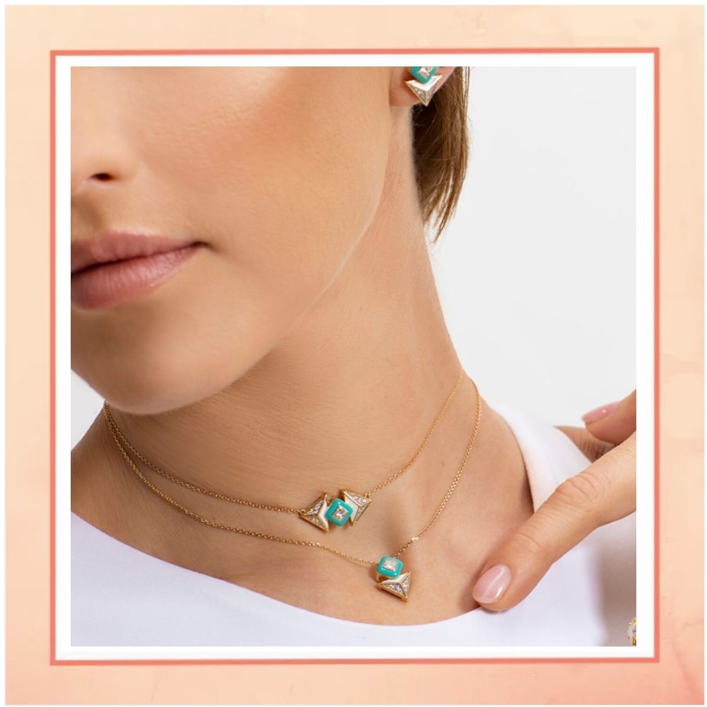 Art Deco Turquoise Pendant