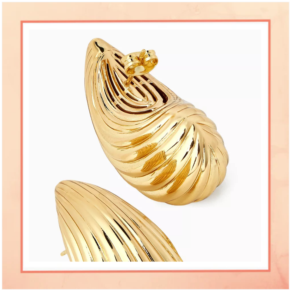Almonds Shaped Earrings Studs