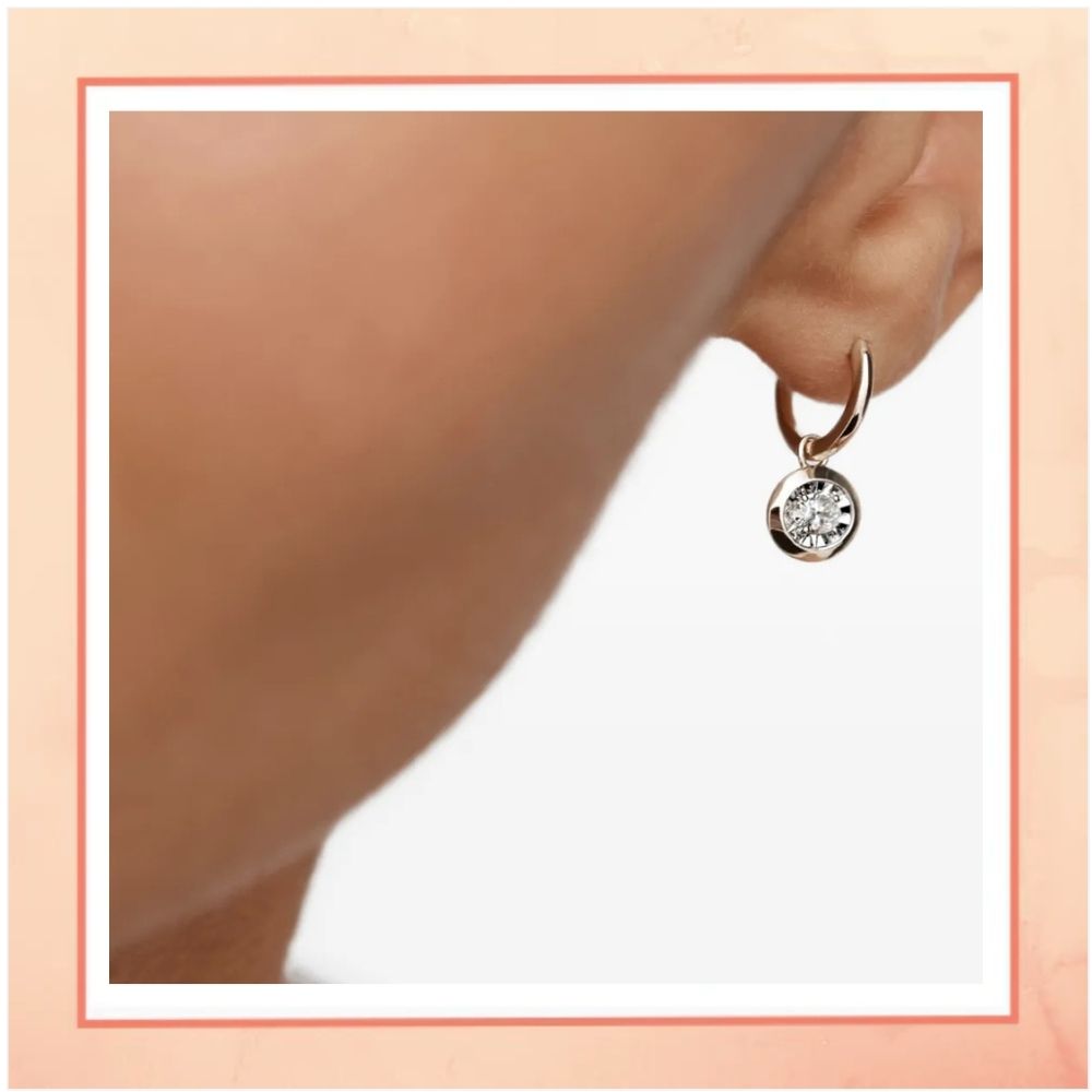 White Huggy Earrings