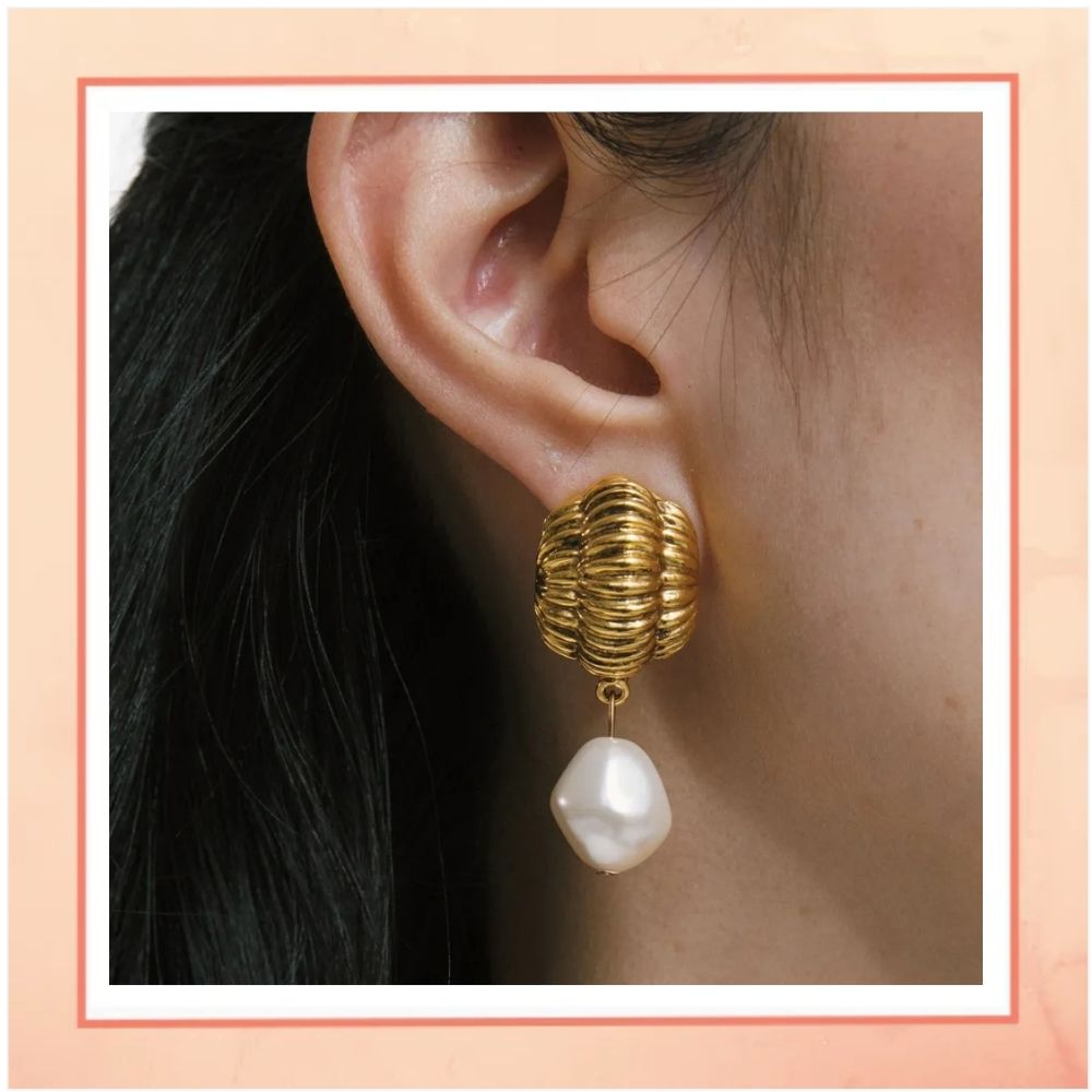 The Perfect Gold Earrings with Pearl Drops