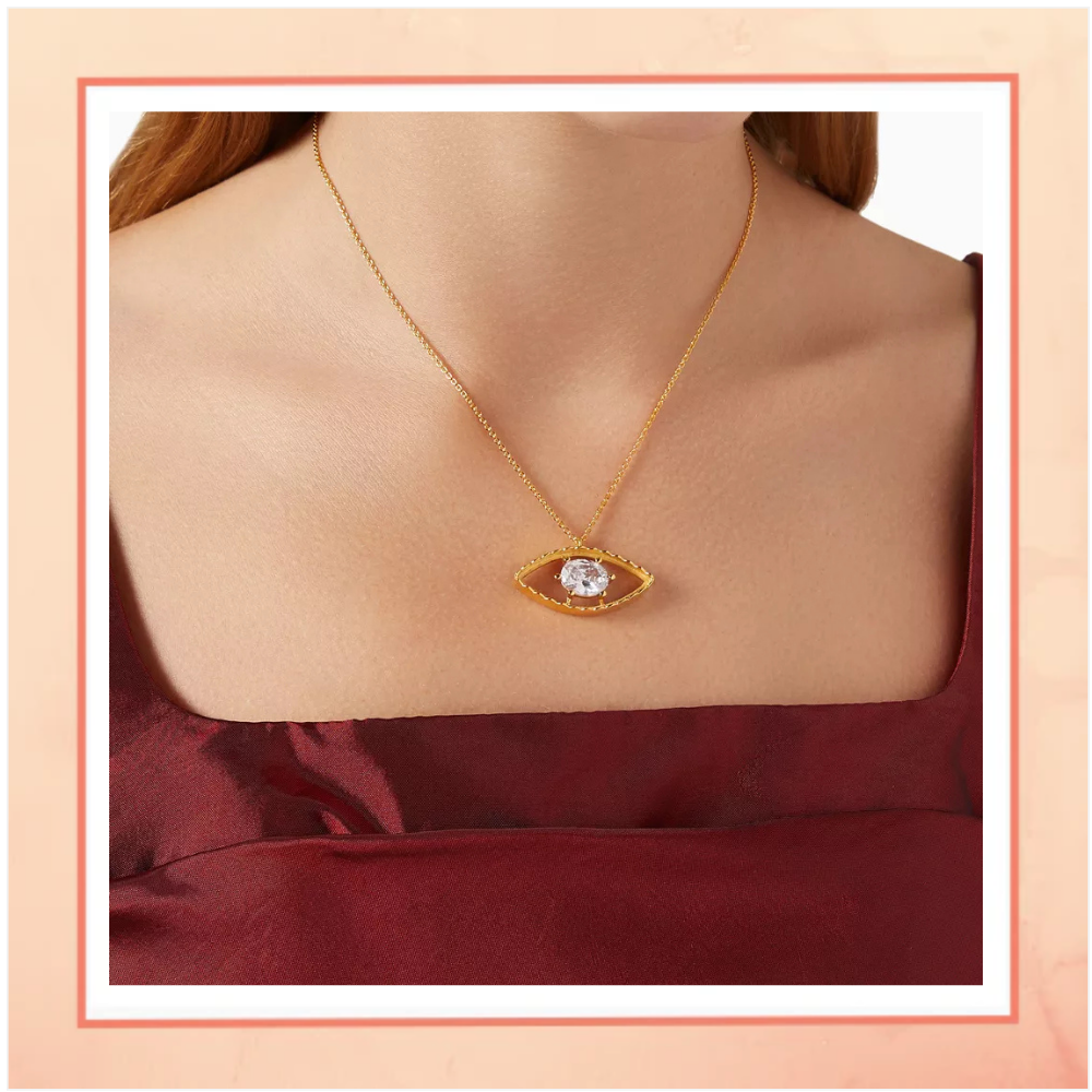 Solitaire Evil Eye Pendant