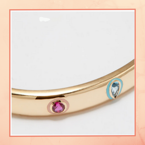 Stone & Enamel Bangle