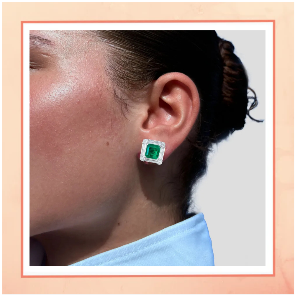 Classic Baguette Setting Earrings