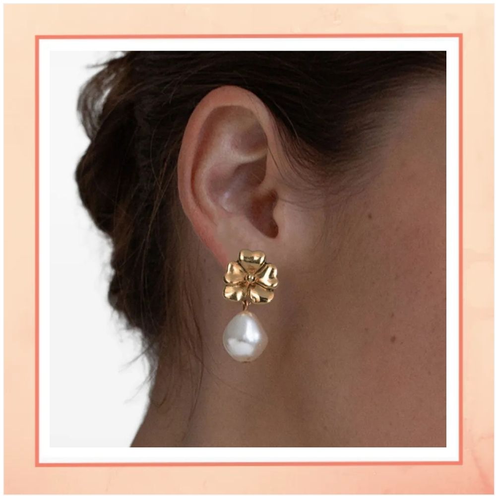 The Perfect Gold Flower Earrings