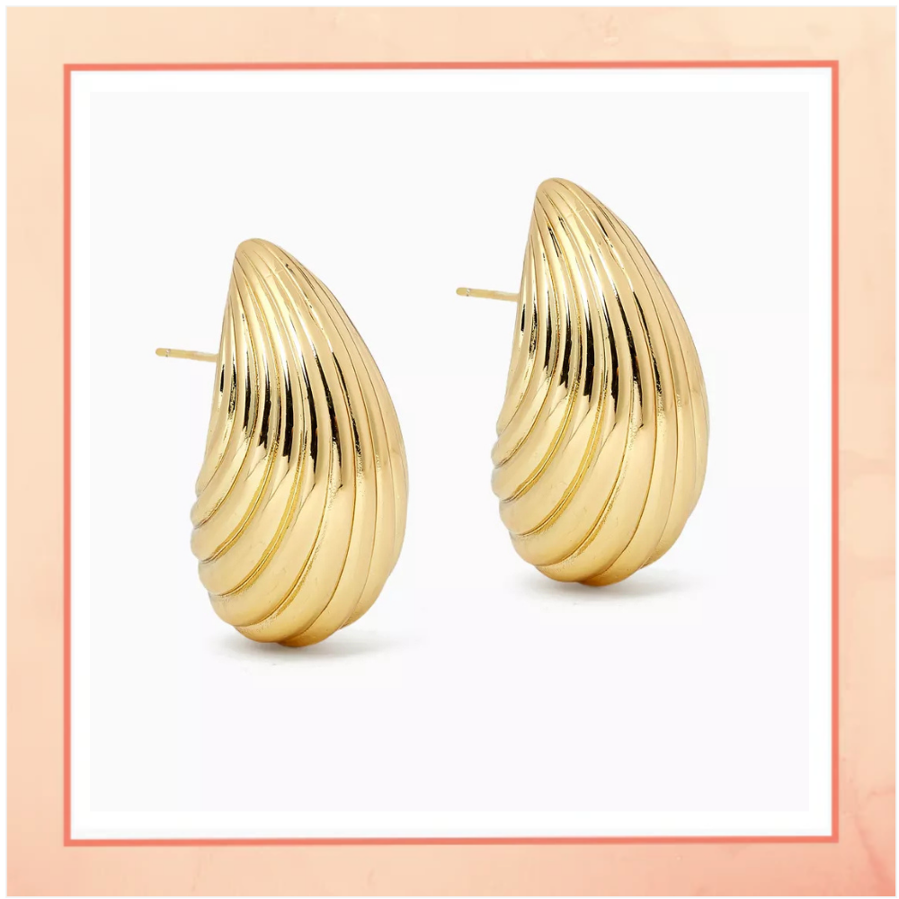 Almonds Shaped Earrings Studs