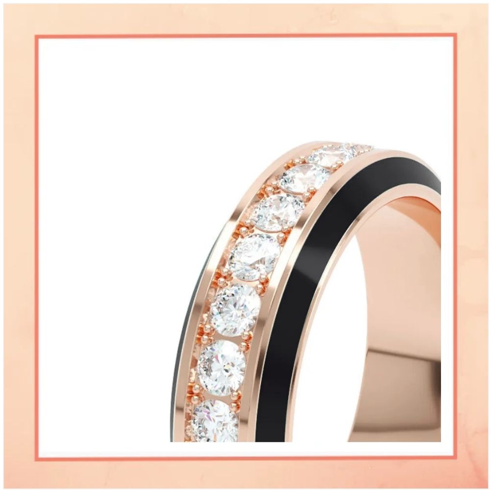 Delicate Diamond Enamel Ring