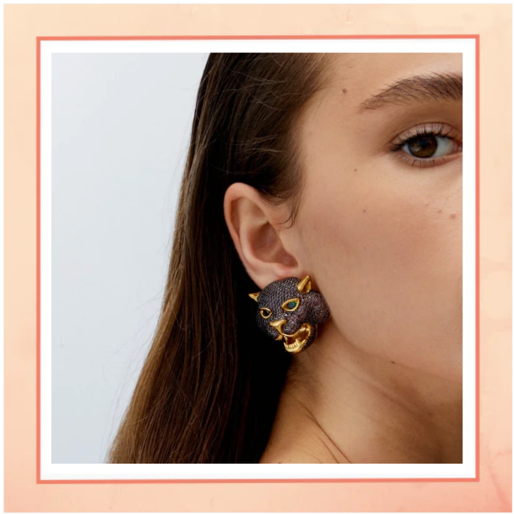 Pink Catty Earrings
