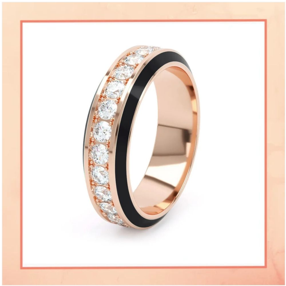 Delicate Diamond Enamel Ring