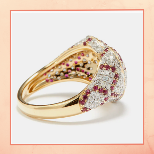 Checkered Heart Ring