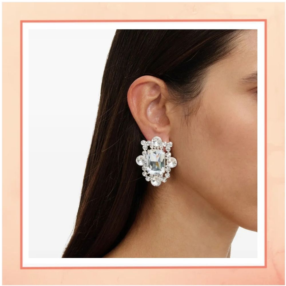 Big Crystal Stud Earring Tops