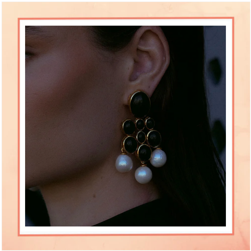 Black Droplet Earrings