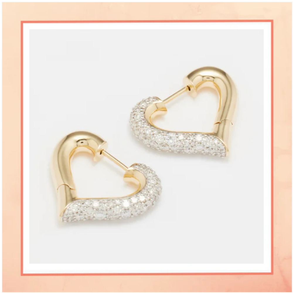 White Heart Bali Earrings