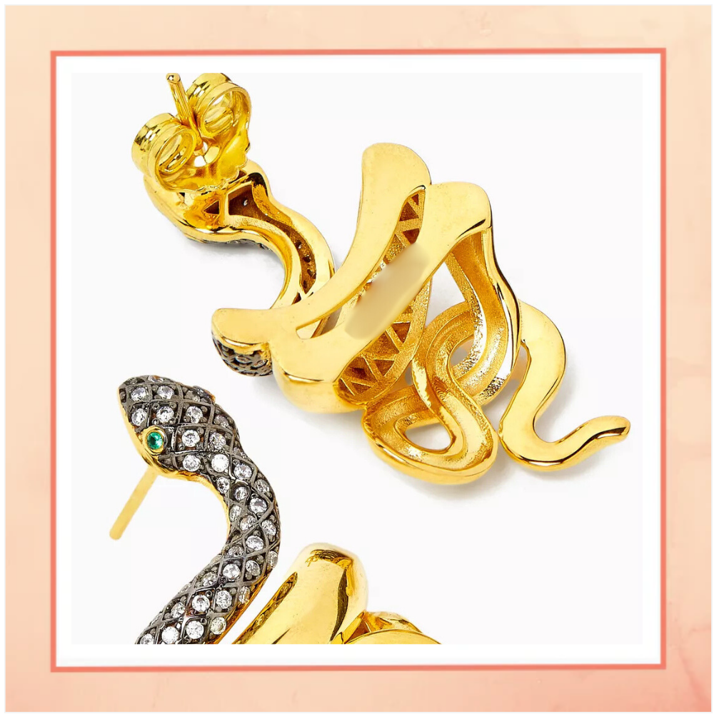 Coiled Reptile Earrings