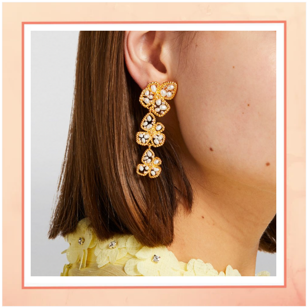 Pearly Flower Earrings