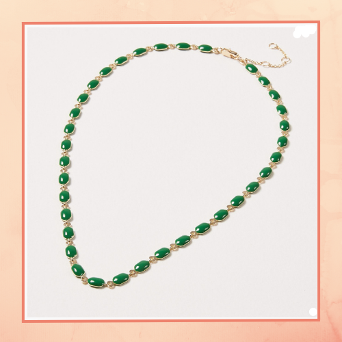 Green Enamel Necklace