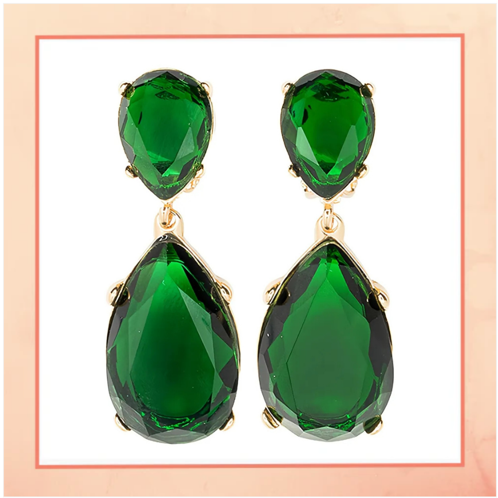 Classic Emerald Drop Earrings