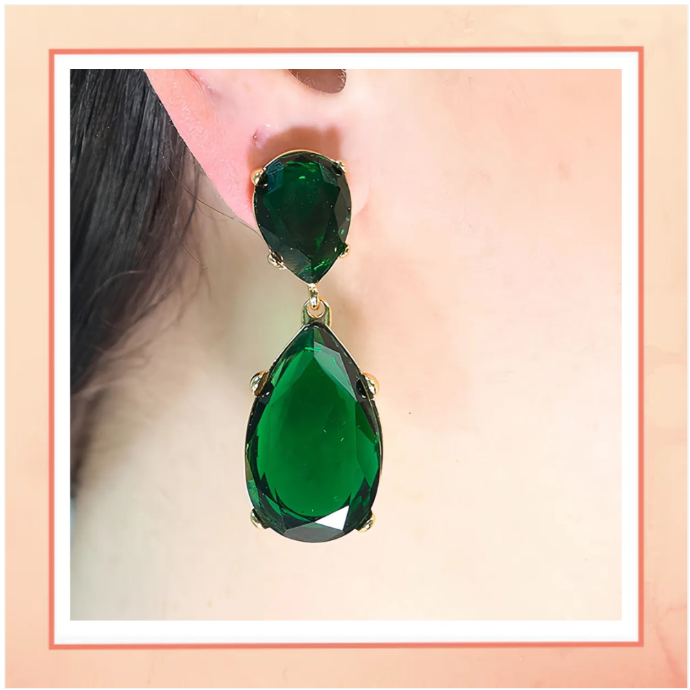 Classic Emerald Drop Earrings