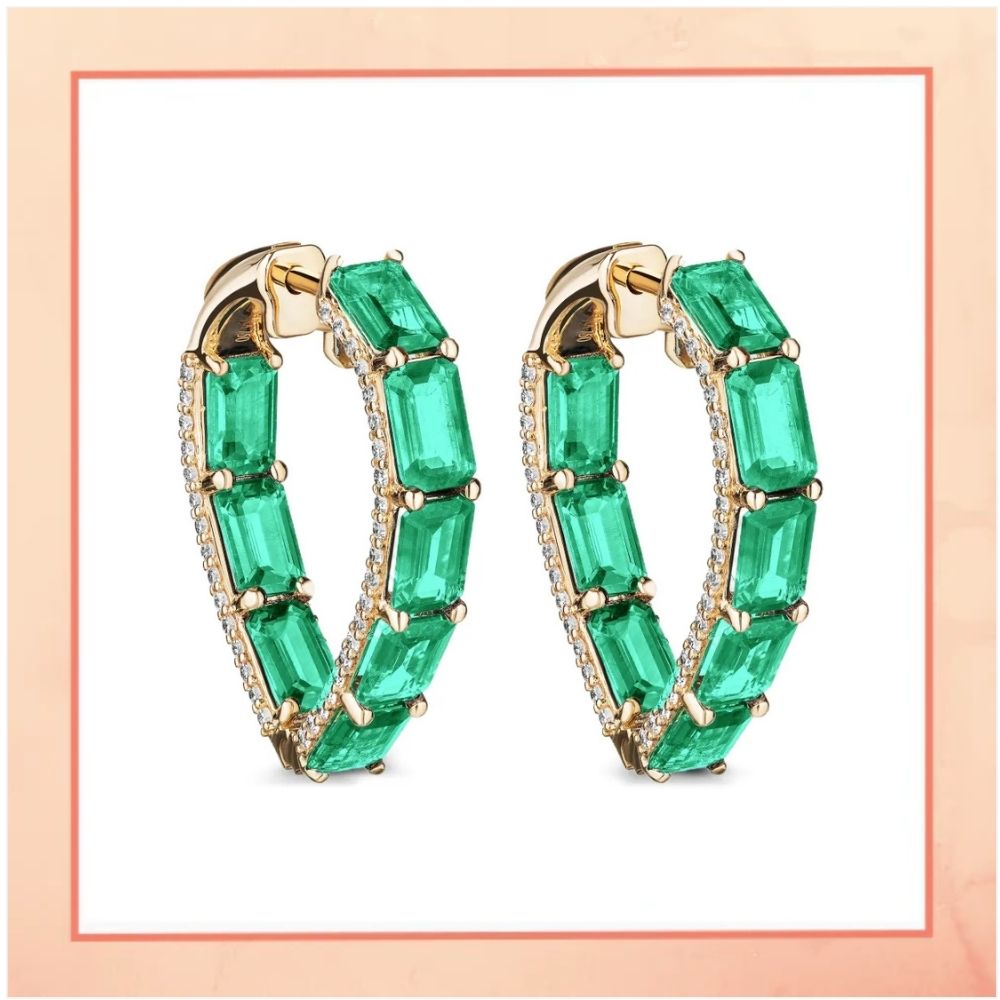 Emerald Heart Earrings