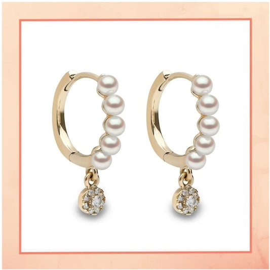 Pearl Bali with CZ Drop Earrings