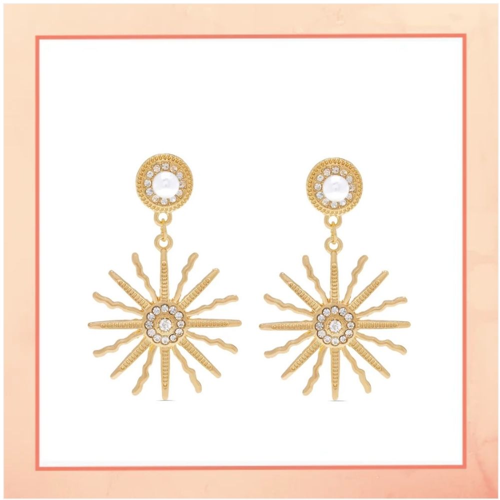 Sun Motif Earrings