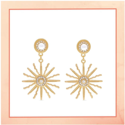Sun Motif Earrings