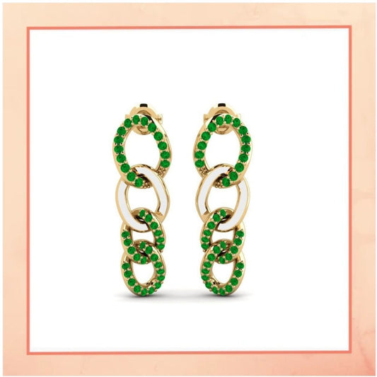 Green Link Earrings