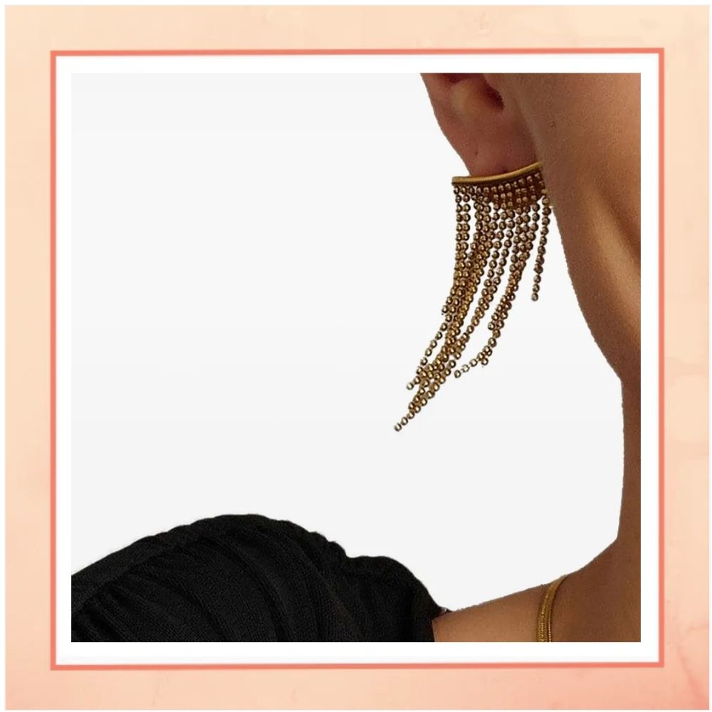 Golden Curtain Earrings