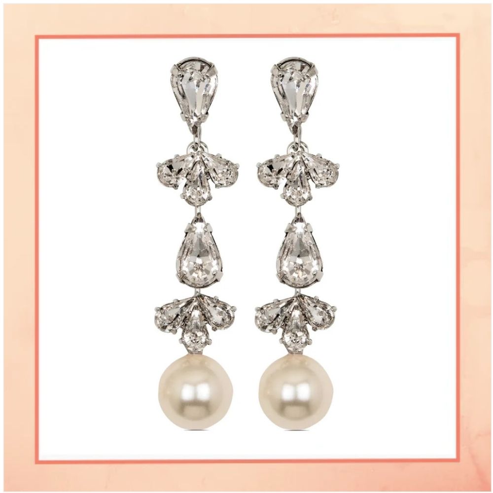 Long Earring with Pearl Drop