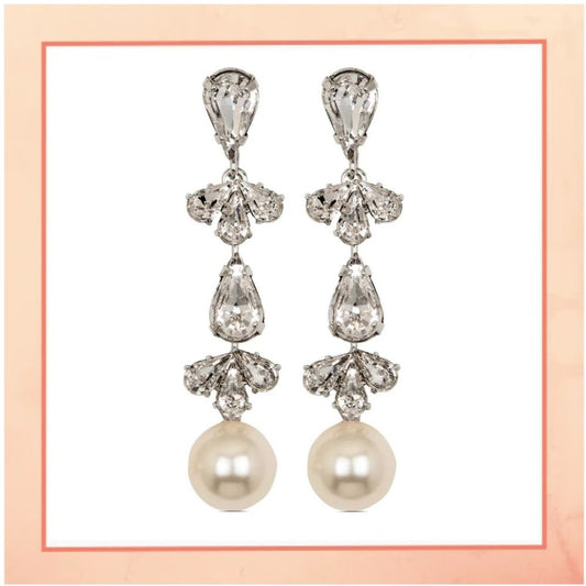Long Earring with Pearl Drop