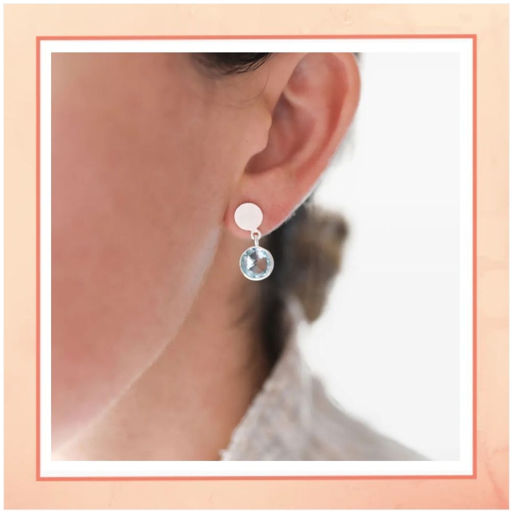 Light Blue Drop Earrings