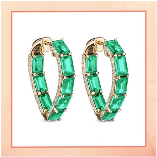 A Green Heart Earrings