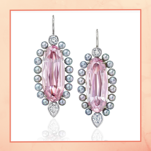 Marquis Pink Drop Earrings