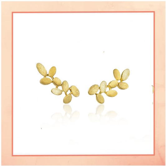 Golden Autumn Leaf Earrings