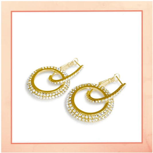 Circular Diamond Earrings