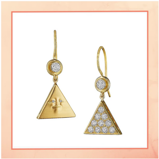 Pyramid Drop Earrings